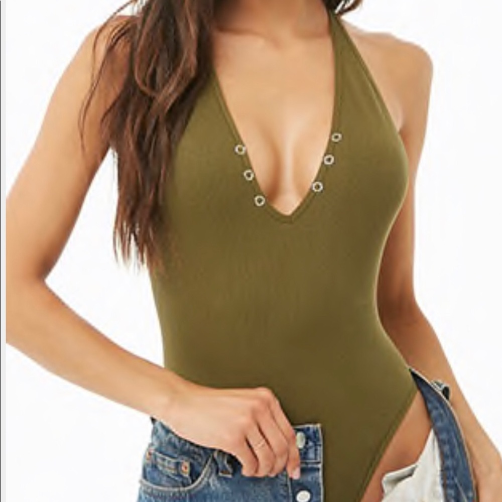 Forever 21 Seamless Ribbed Lingerie Bodysuit NWT